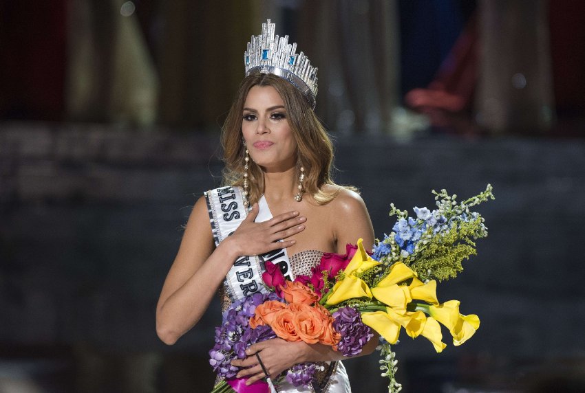 Miss Colombia Ariadna Gutierrez is mistakenly crowned Miss Universe 2015 during the 2015 MISS UNIVERSE show at Planet Hollywood Resort & Casino, in Las Vegas, California, on December 20, 2015. Miss Philippines Pia Alonzo Wurtzbach was named Miss Universe, but in a drama-filled turn worthy of a telenovela. The pageant's host comedian Steve Harvey, also a talk show host, misread the card which he said had Miss Colombia Ariadna Gutierrez as the winner. AFP PHOTO / VALERIE MACON